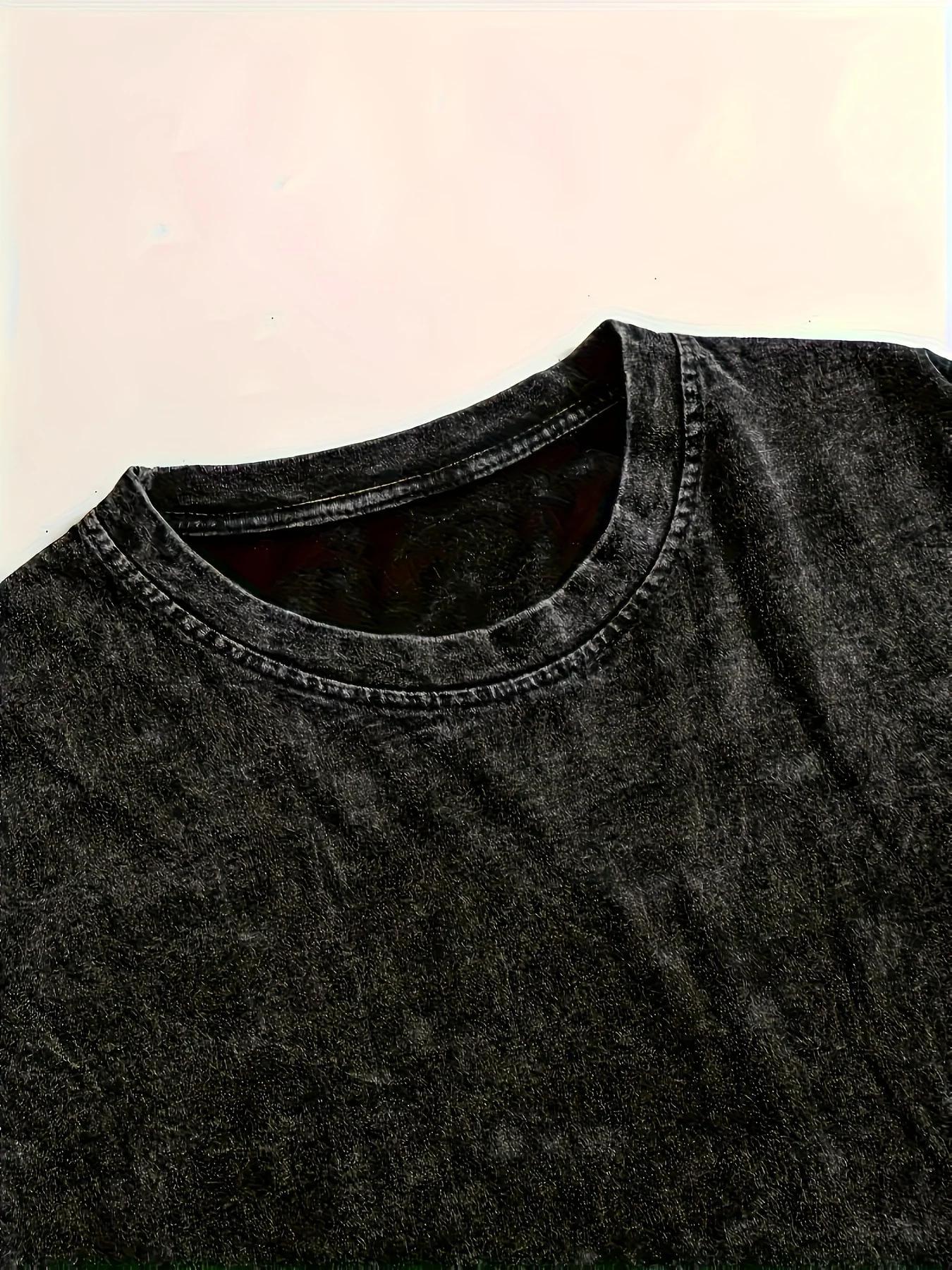 Lavé à la mode Cool imprimé 100% coton hommes femmes T-shirt été automne quotidien Sports de plein a