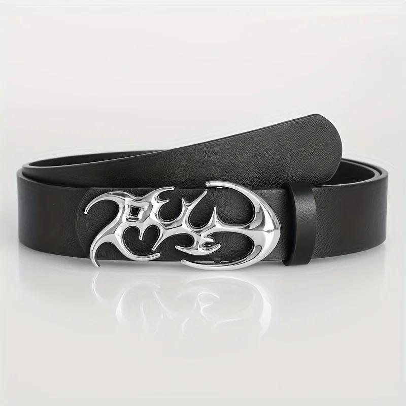 Ceinture Punk à boucle d'aiguille en alliage géométrique pour hommes et femmes, accessoire tendance