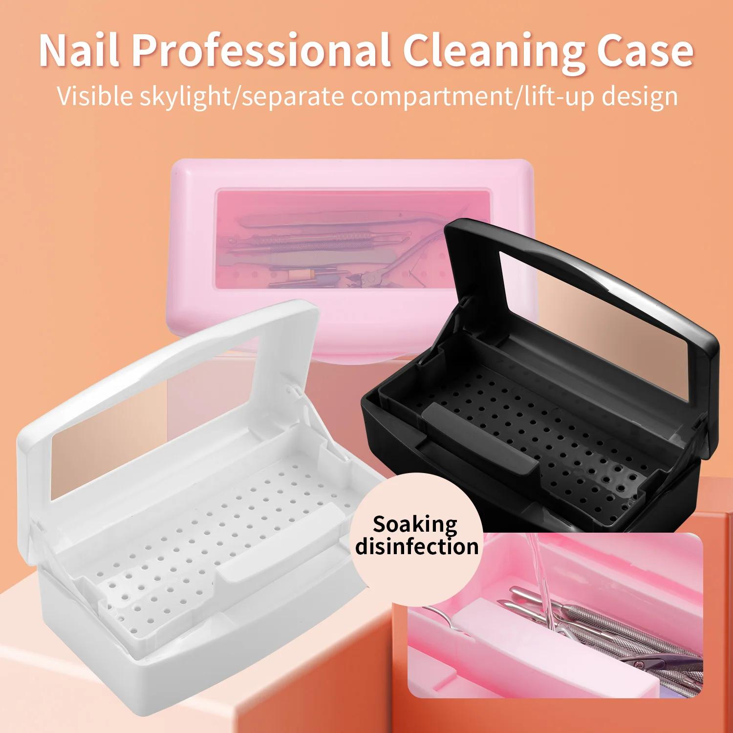 Outils de manucure, plateau de stérilisation pour outil de beauté, outils pour ongles, boîte de dési
