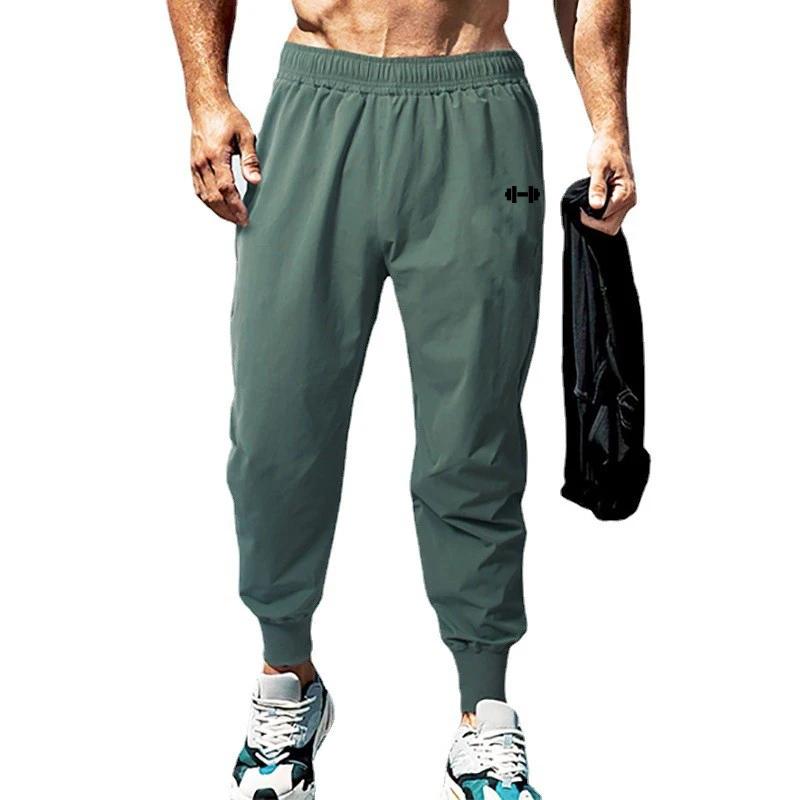 Pantalon de sport ultra fin pour homme, séchage rapide, taille haute, fitness, musculation, entraîne