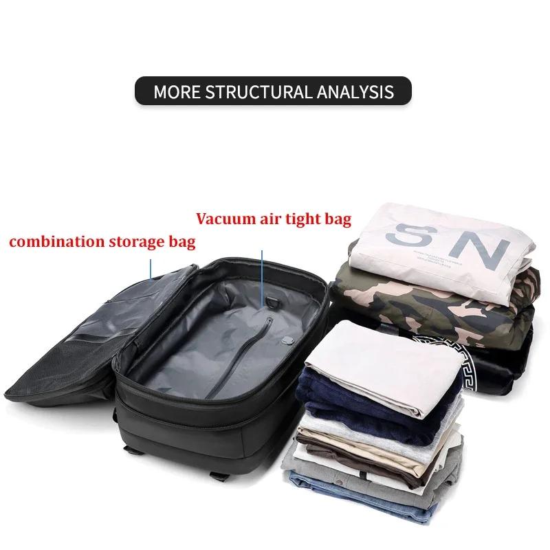 Sac à dos à compression sous vide pour ordinateur portable, sac à dos de voyage pour hommes, grande