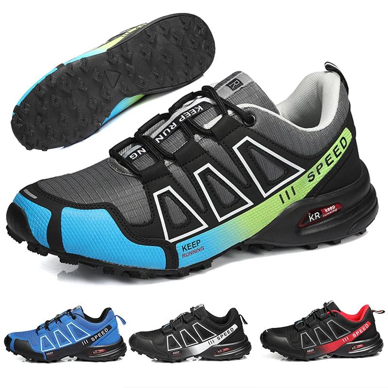 Chaussures de randonnée pour hommes, chaussures d'extérieur antidérapantes à semelles en caoutchouc,