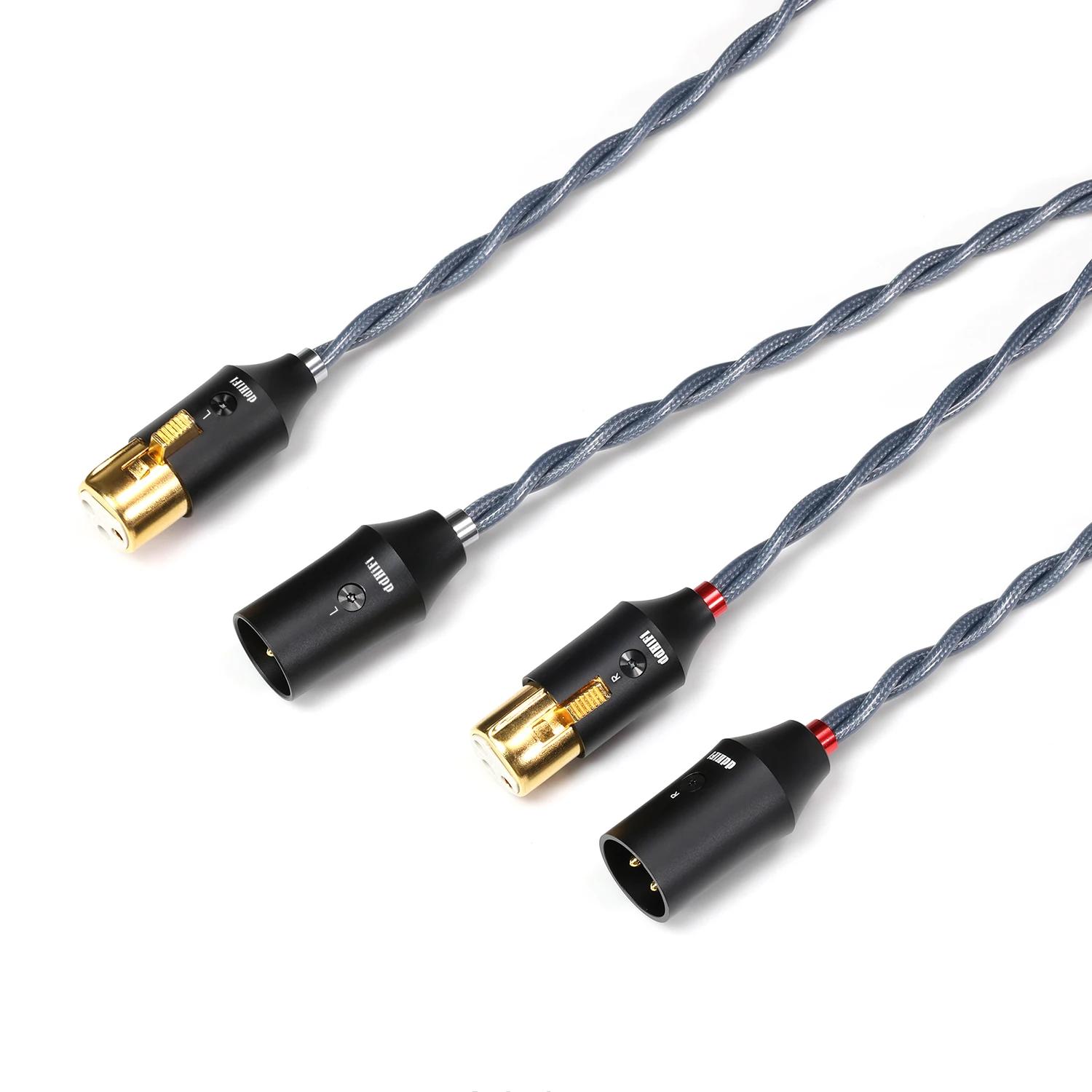 Câble de signal blindé XLR 3 broches DD ddHiFi BC30XLR, XLR 3 broches femelle vers XLR 3 broches mâl