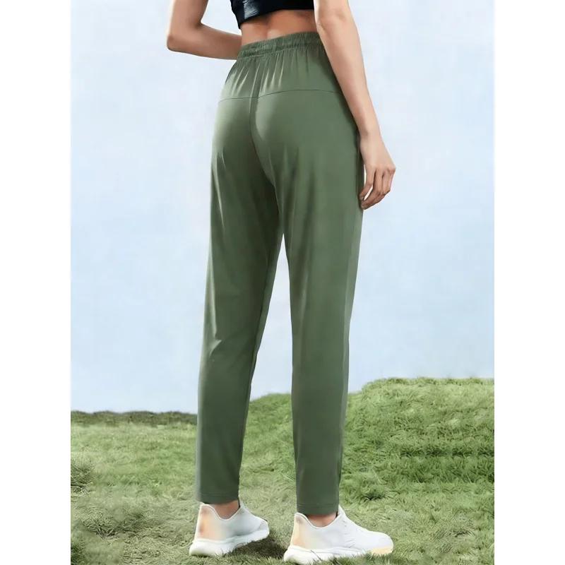 Pantalon de survêtement homme en soie glacée à séchage rapide pour l'été, idéal pour la course, le s