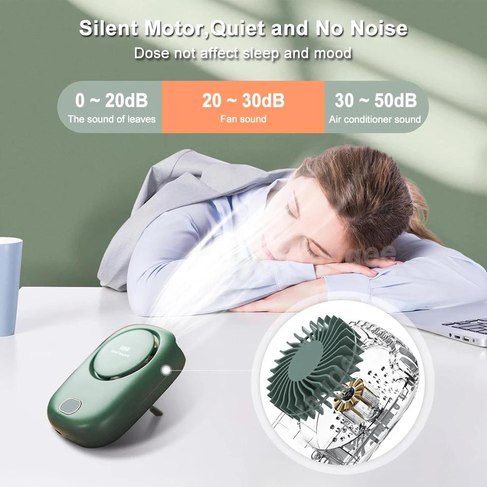 Mini ventilateur Portable à Clip de taille, Rechargeable, suspendu au cou, pour Camping en plein air