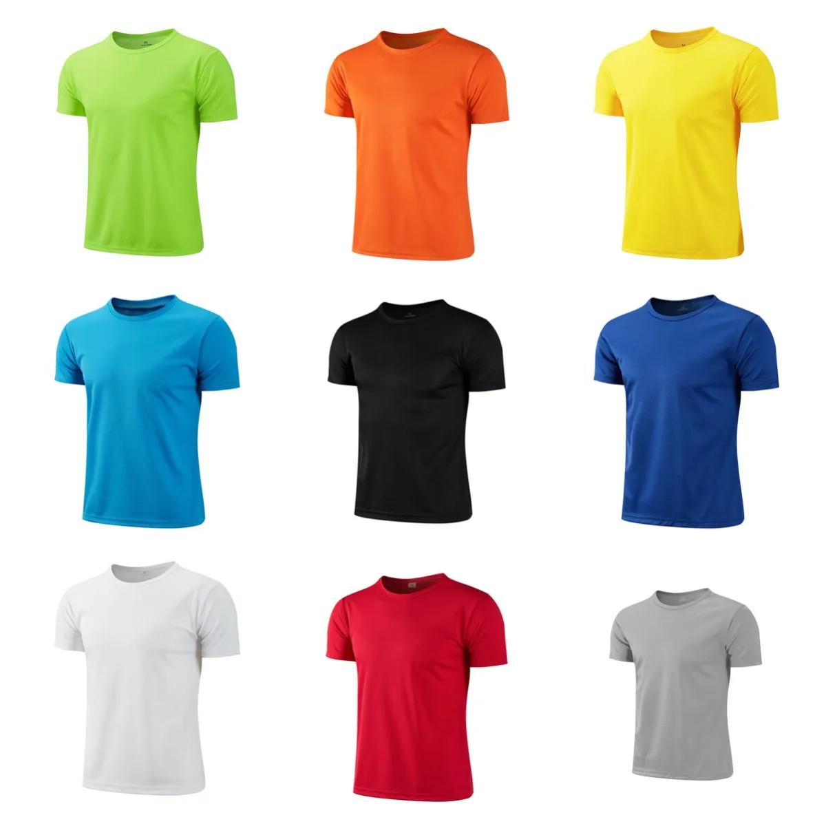 Hommes femmes séchage rapide à manches courtes Sport T-Shirt maillots de gymnastique Fitness chemise