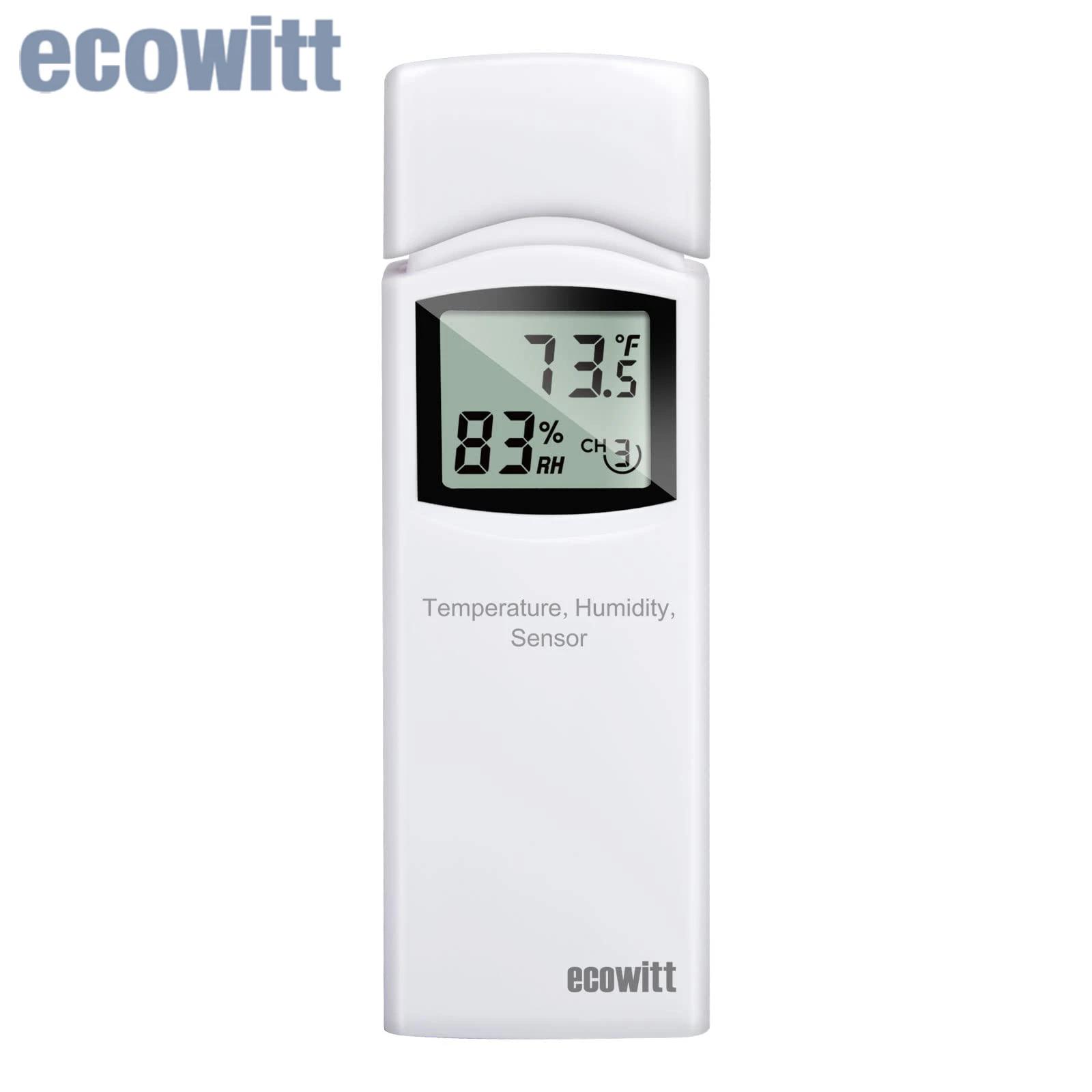Thermomètre hygromètre sans fil Ecowitt WN31(WH31) à 8 canaux avec capteur de température et d'humid