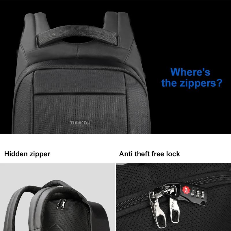 Tigernu sacs à dos pour hommes pour femmes 14-15.6 sac à dos pour ordinateur portable sac à dos anti