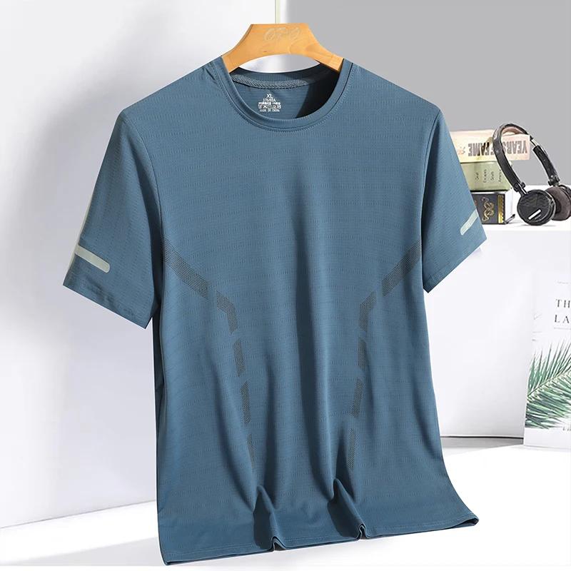 T-shirt running homme respirant été - Top gym fitness manches courtes mince M-5XL