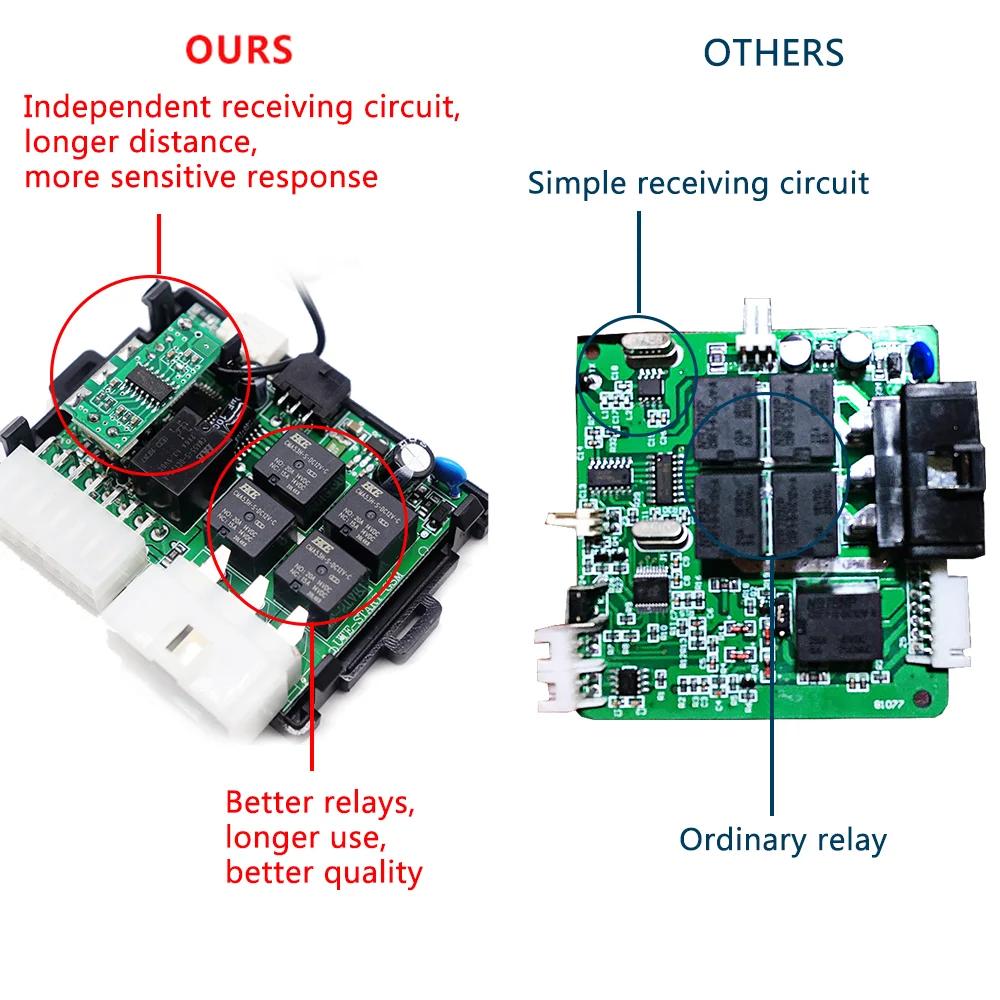 Démarreur à distance pour voiture, alarme avec système intelligent de démarrage automatique, bouton
