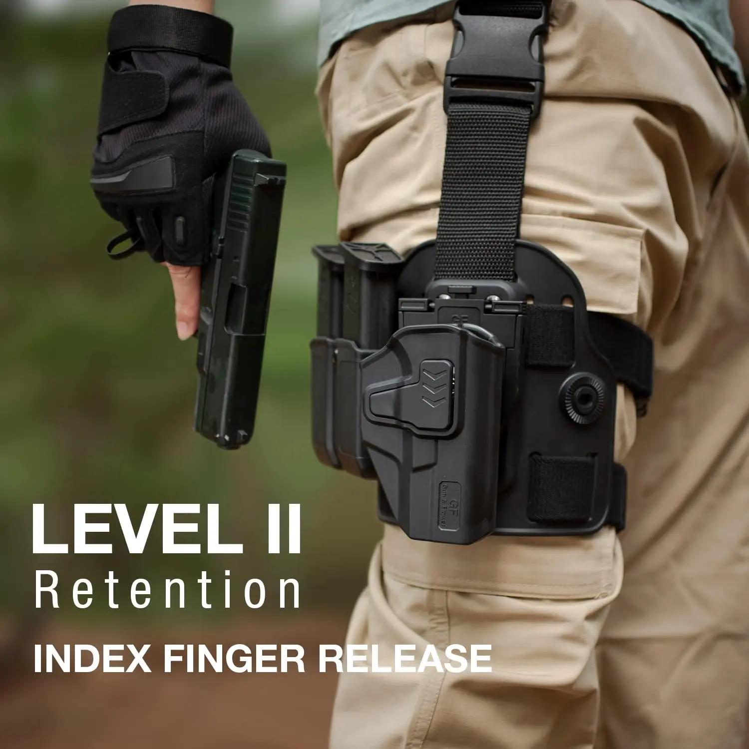 M & P 9 DstressLeg Holster Fit Smith & Wesson M & P 9MM/.40 M2.0 Book ine taille 4.25 en effet et M2