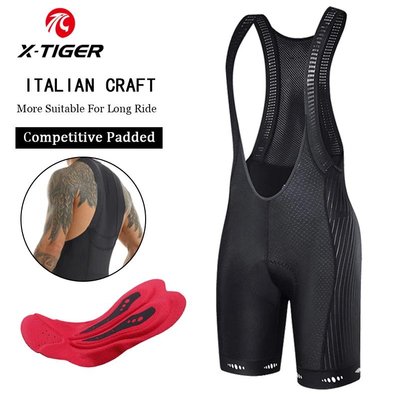 X-TIGER cuissard de cyclisme Pro Licra UPF50 + VTT respirant hommes 5D rembourré collants d'équitati