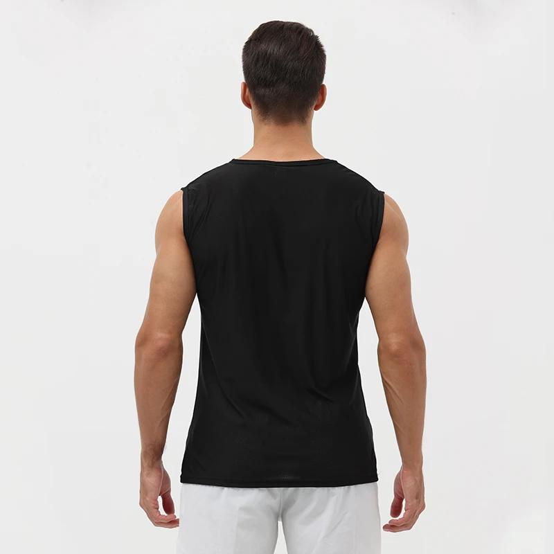 Gilet de course pour hommes, chemise ample sans manches, débardeur de basket-ball, vêtements de spor