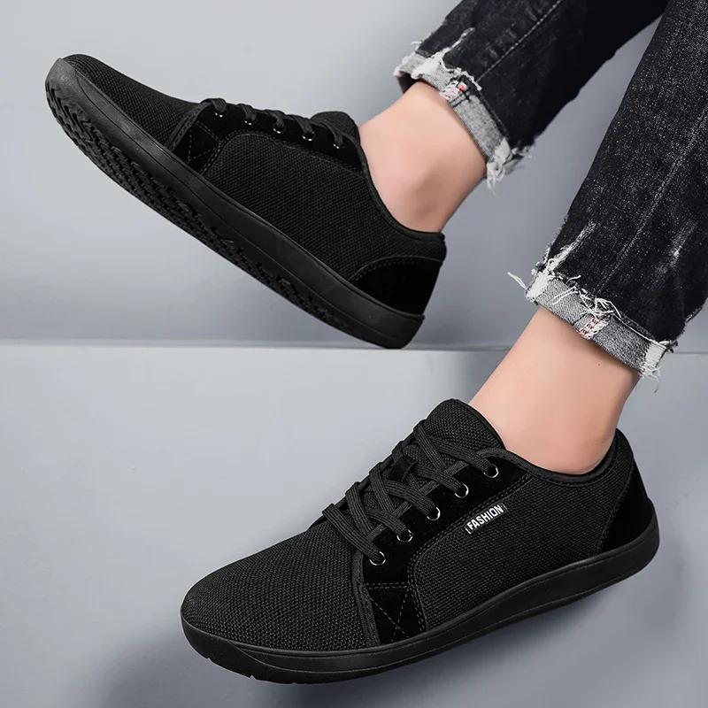 Chaussures pour hommes et chaussures de sport bout large pieds nus décontracté grande taille large d