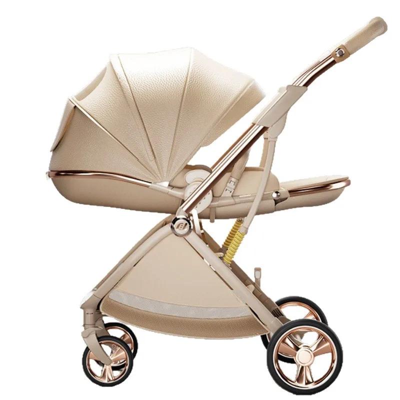 Poussette bébé 6,9 kg, position assise et couchée, de 0 à 3 ans, légère, pliable, haute position, 2