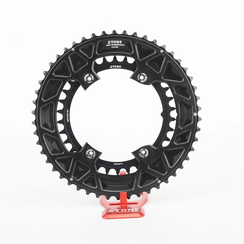 STONE-Double plateau BCD 110mm, 4 boulons pour vélo de route 105 R7100 Ultegra R8100 R9200 Dura Zan