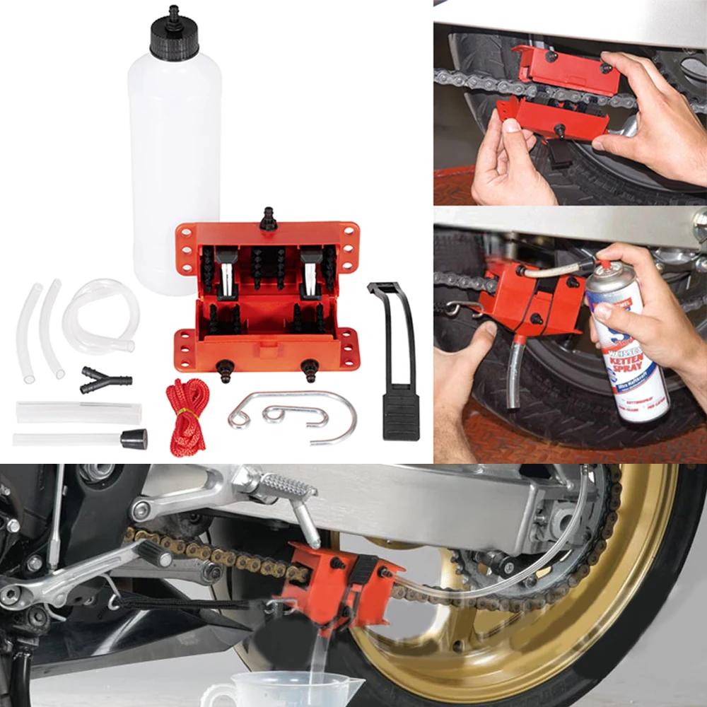 Nettoyeur de chaîne de moto, Kit de cyclisme Portable, ensemble de brosses à récurer de vélo, outil