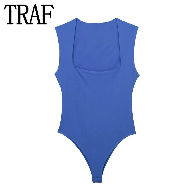 MUJER 2025 noir femme corps col carré sans manches Body femmes bleu blanc Sexy serré Body Lingerie m