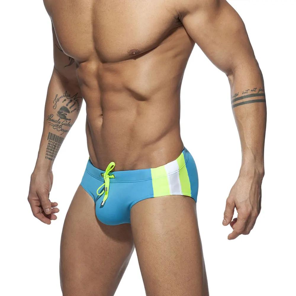 Slip de bain de marque pour hommes, taille basse, maillot de bain court, pantalon de plage, costume