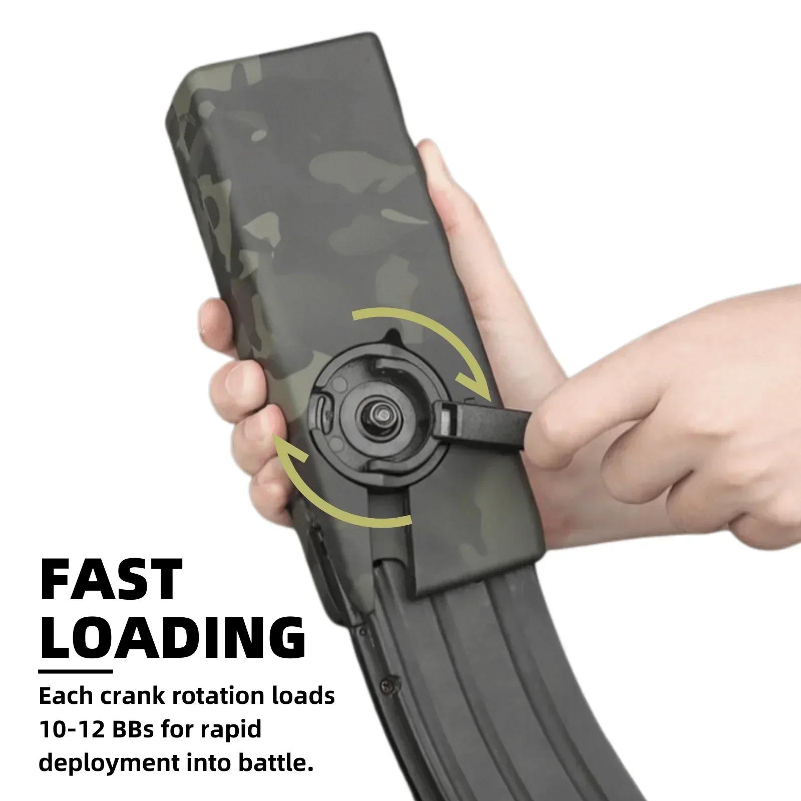 SuprLoad – chargeur de vitesse Airsoft de capacité 1000, avec tampon d'amortissement du son pour BBs
