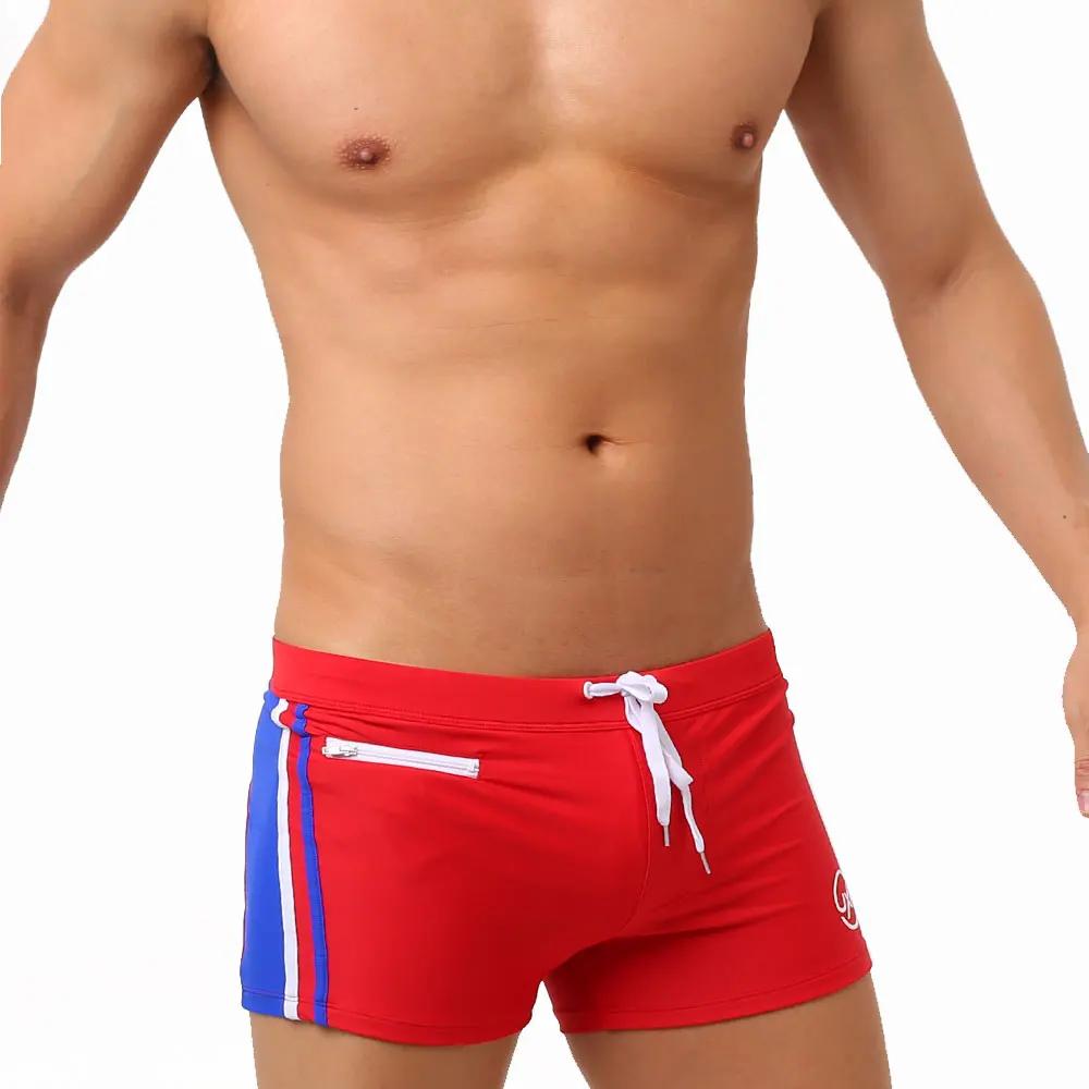 Maillots de bain pour hommes avec maillot de bain push-up Boxer avec poche hi-q Sexy hommes respiran