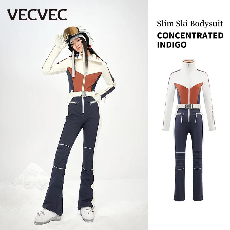 VECVEC – combinaison de Ski pour femme, vêtement respirant, coupe-vent, imperméable, bavoir, pour la