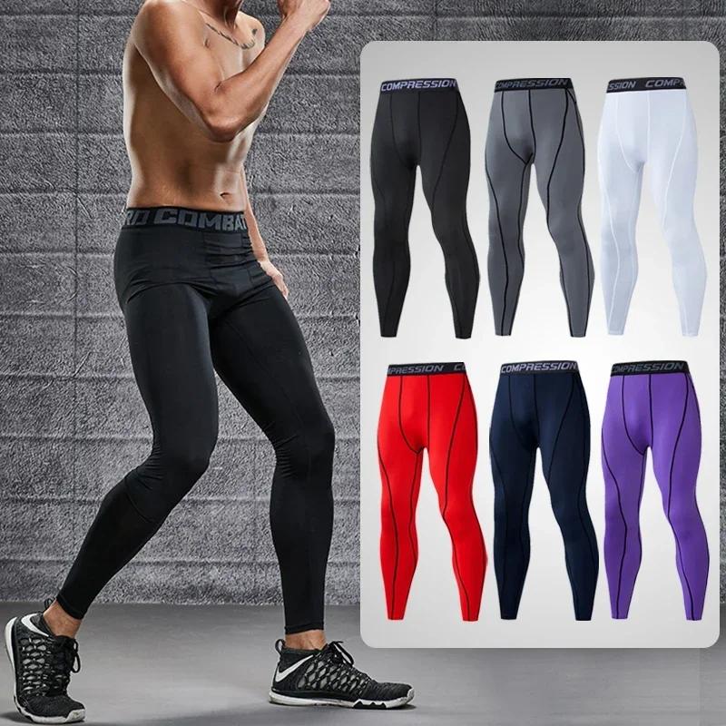Pantalon compression lycra homme cyclisme course basket football fitness