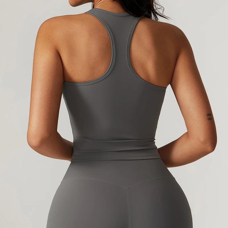 Hearuisavy Débardeur de sport pour femme, anti-choc, séchage rapide, pour yoga, course et fitness, é