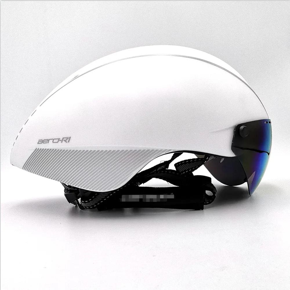 YUMAJ nouveau Aero TT casque de vélo de route lunettes course cyclisme vélo sport casque de sécurité