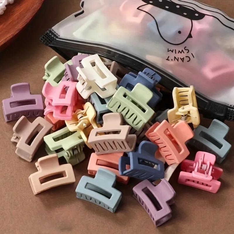 Pinces à cheveux creuses mates de couleur unie, Barrettes de capture de couleur bonbon, accessoires