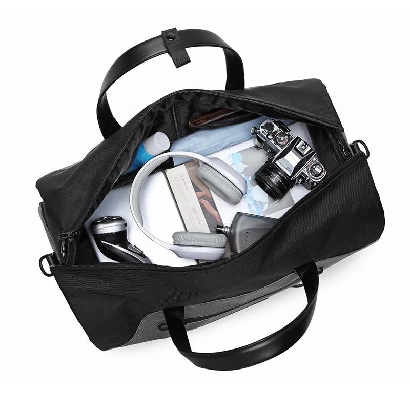 OZUKO-Sac à vêtement multifonction pour hommes, sac de voyage imperméable, grande capacité, poche po