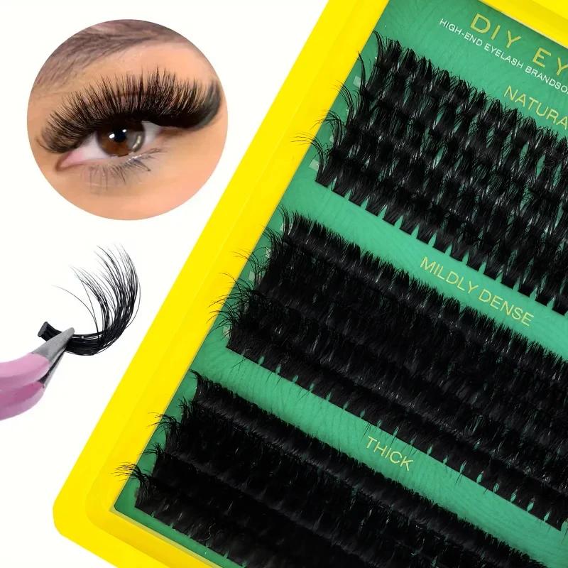 Cils individuels en éventail 5D DIY 0,07 mm, 60D 80D 100D, cils épais, cils en éventail D Curl, cils