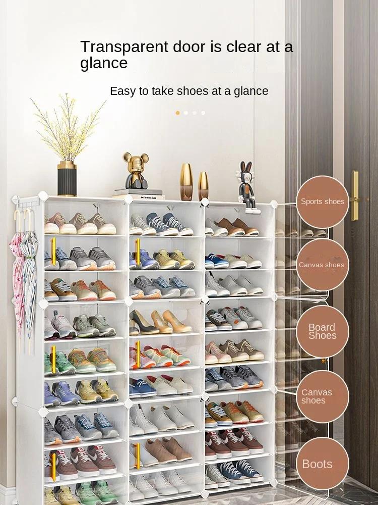 Meuble à chaussures T1 pour salon, meuble de couloir de maison moderne, étagère de rangement pour ch