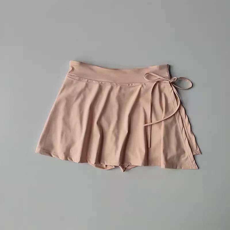 Femmes 2 en 1 course sport jupes Shorts taille haute volley-ball Golf jupe Tennis sport Yoga jupe gy