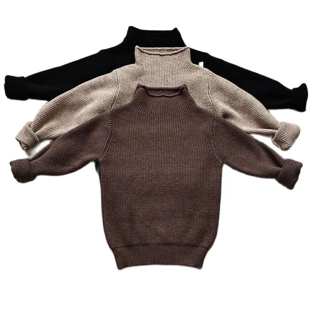 MILANCEL Pulls pour enfants, nouveau printemps-automne, col roulé, pull pour garçons, tricot pour ga