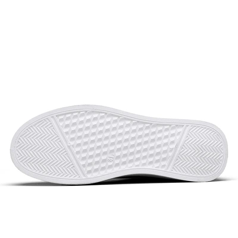 Chaussures en cuir décontractées pour hommes, version coréenne, petites chaussures plates blanches,