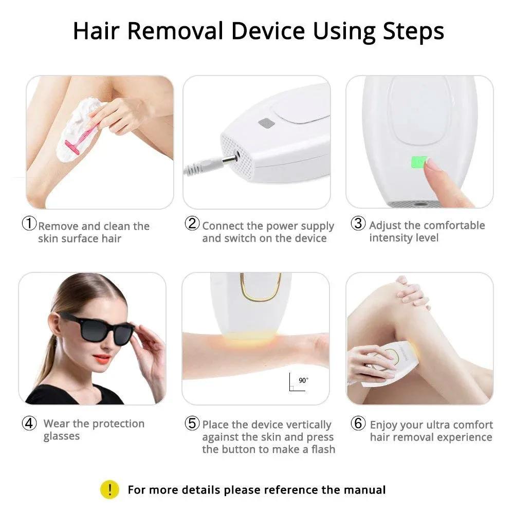 Épilateur laser professionnel à usage domestique pour homme et femme, combiné d'épilation IPL en con