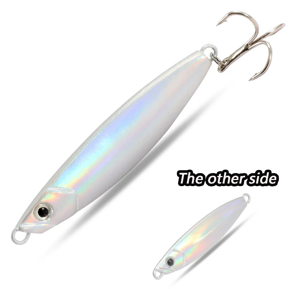 Leurre de pêche en métal 10g 15g 20g Shore Cast Hook Swimbait cuillère gabarit appât artificiel couv
