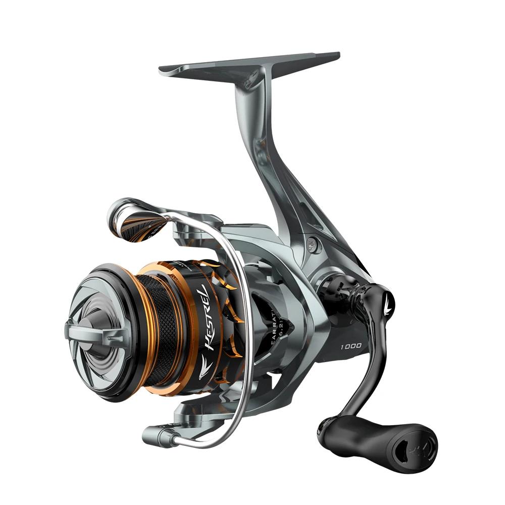 KastKing-Moulinet de pêche Kestrel Spin FinDD System, traînée maximale de 4.5kg, 10BB + 1, pratique,