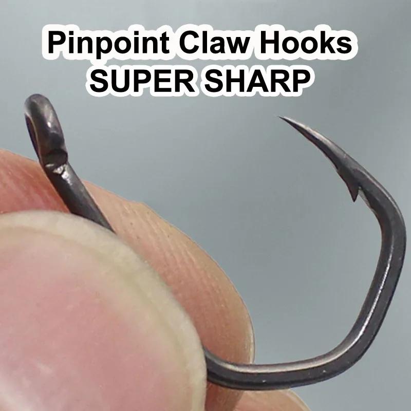 Hameçons de pêche à la carpe, 20 pièces, crochets à griffes, revêtement en PTFE, hameçons à yeux en