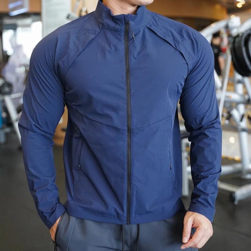 Veste de course imperméable à séchage rapide pour hommes et femmes, vêtements coupe-vent, fitness, g