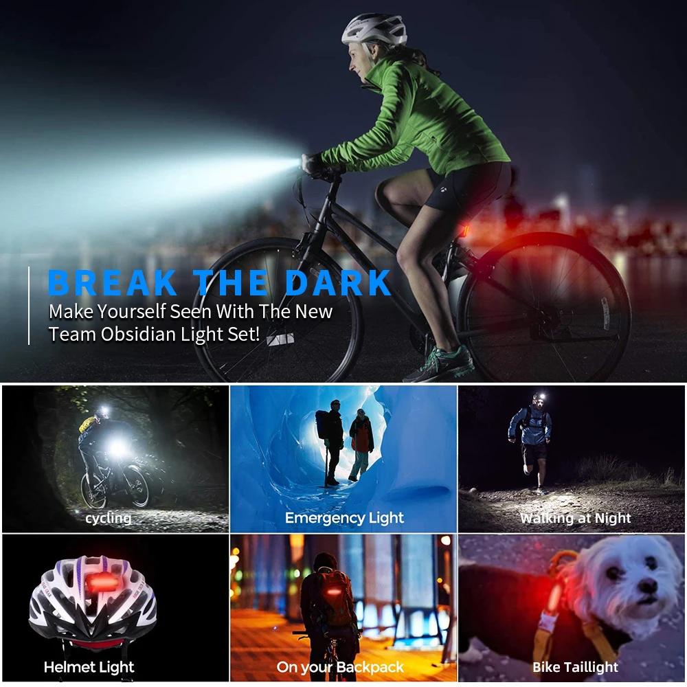Lumière de vélo 10000mAh, 12led, indicateur de batterie numérique de Type C, ensemble d'éclairage de