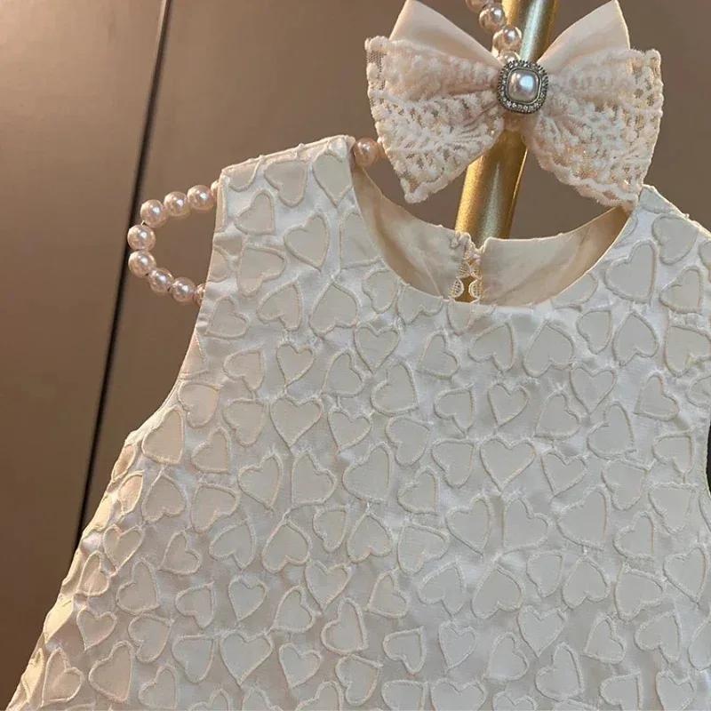Fille princesse Tweed robes classiques mode enfants Vintage bébé tenue décontracté robes 1-8 ans enf
