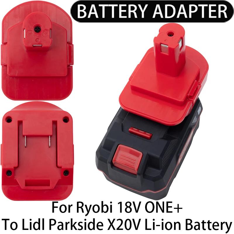 Convertidor de batería para Ryobi/Bosch/Hitachi serie de herramientas 18/20V a Lidl Parkside X20V ad
