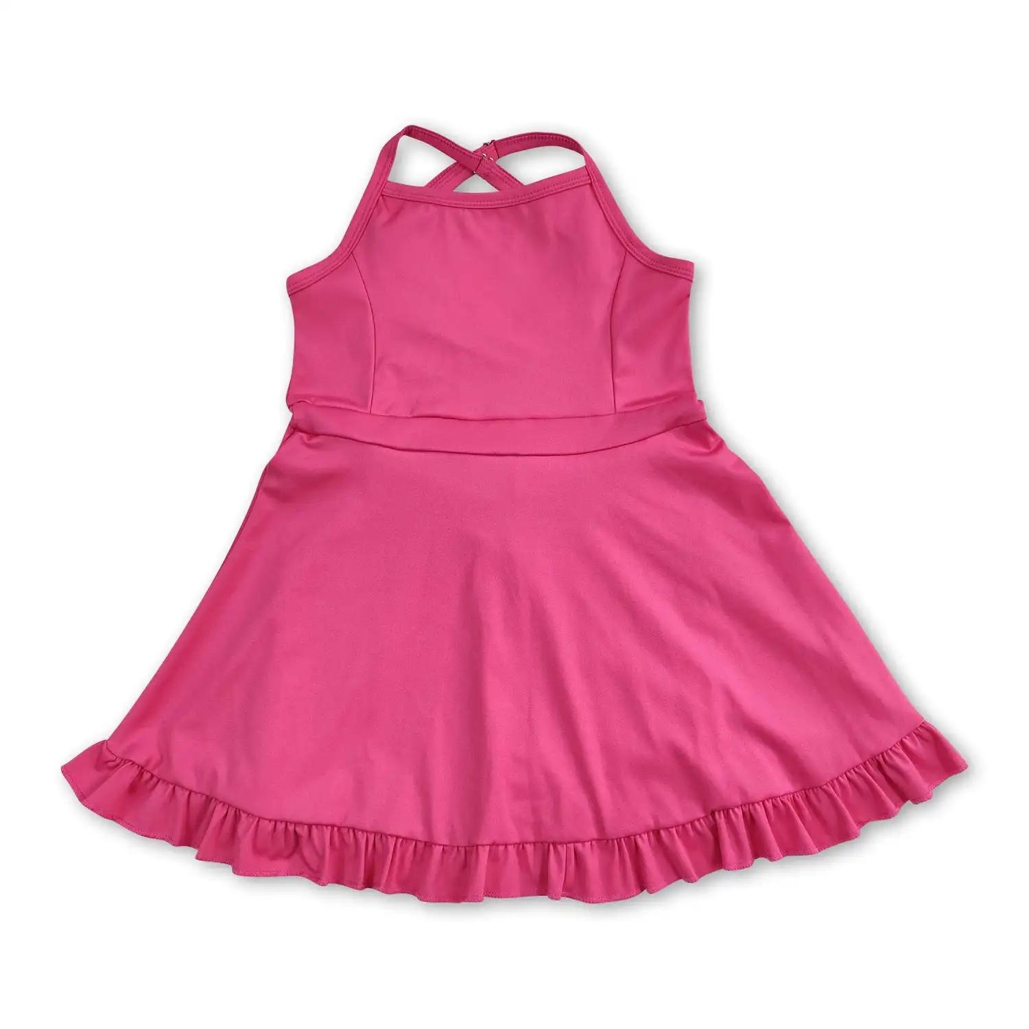 Robes de sport tricotées pour bébés filles, longueur genou, pour le sport et les activités