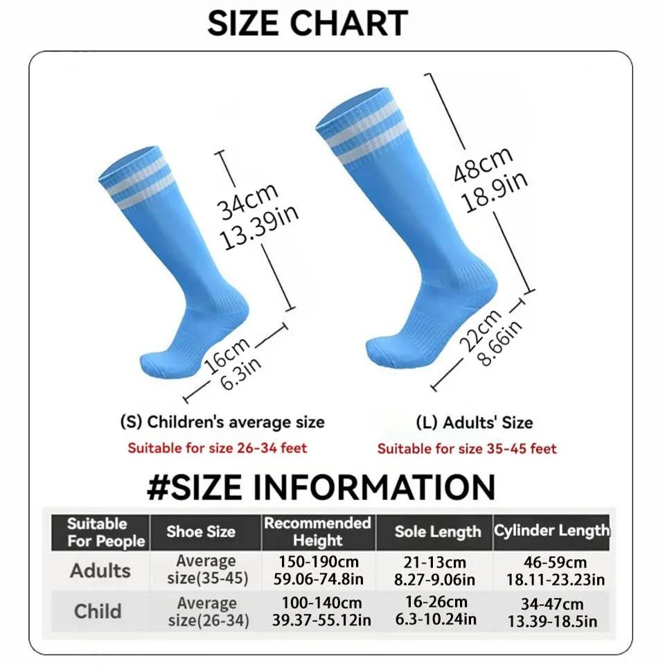 Loogdeel 26-45 enfants adultes Football sport longues chaussettes au genou enfants Football Baseball
