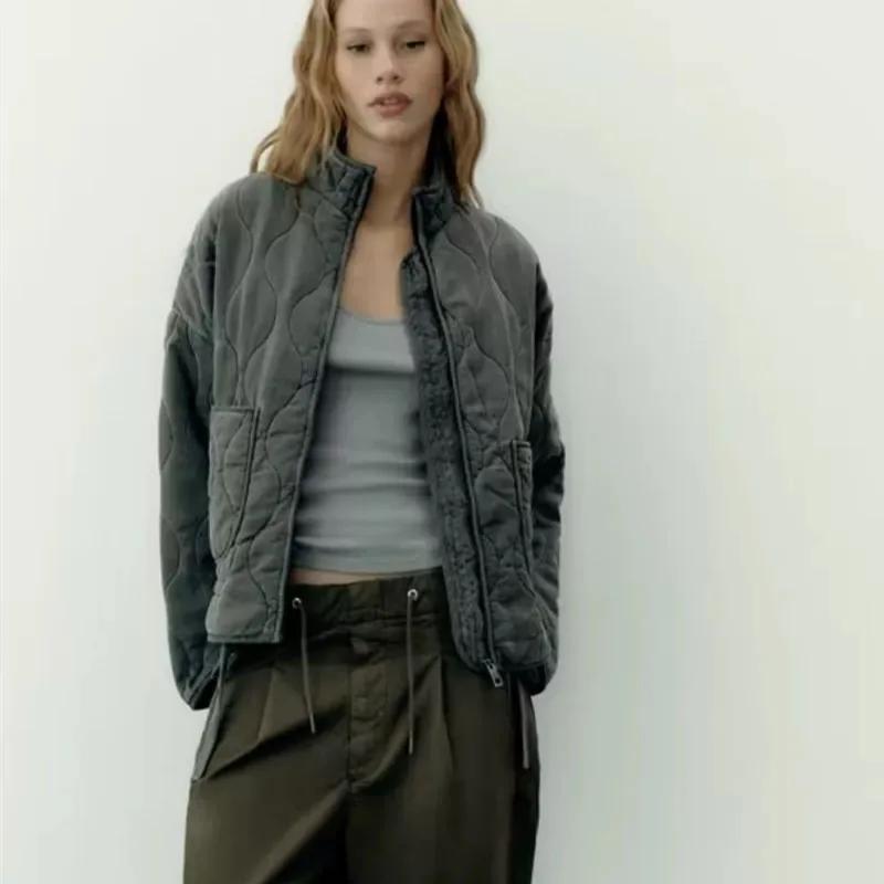 Manteau matelassé en polyester pour femme, nouvelle collection 2026, style vintage, en rayonne Lenzi