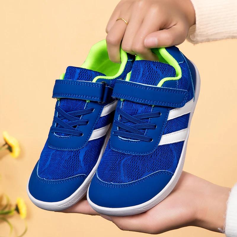 Nouvelles baskets pour garçons et filles, chaussures larges pour enfants, chaussures pieds nus natur