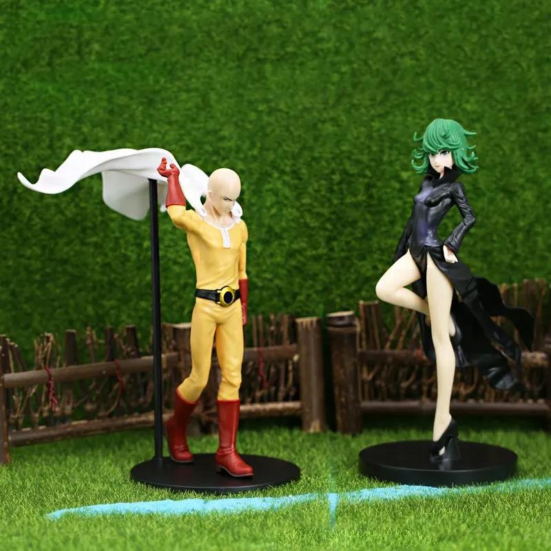 18CM Anime Figure UN PUNCH-MAN Figure Chauve Saitama Tatsumaki Debout Figure Modèle Jouet Statique C