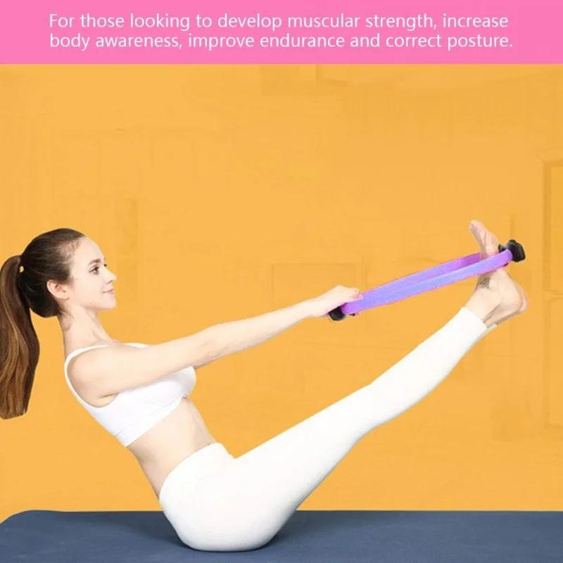 Anneau yoga Pilates cercle exercice antidérapant avec poignées pour entraînement musculaire cuisses et plancher pelvien